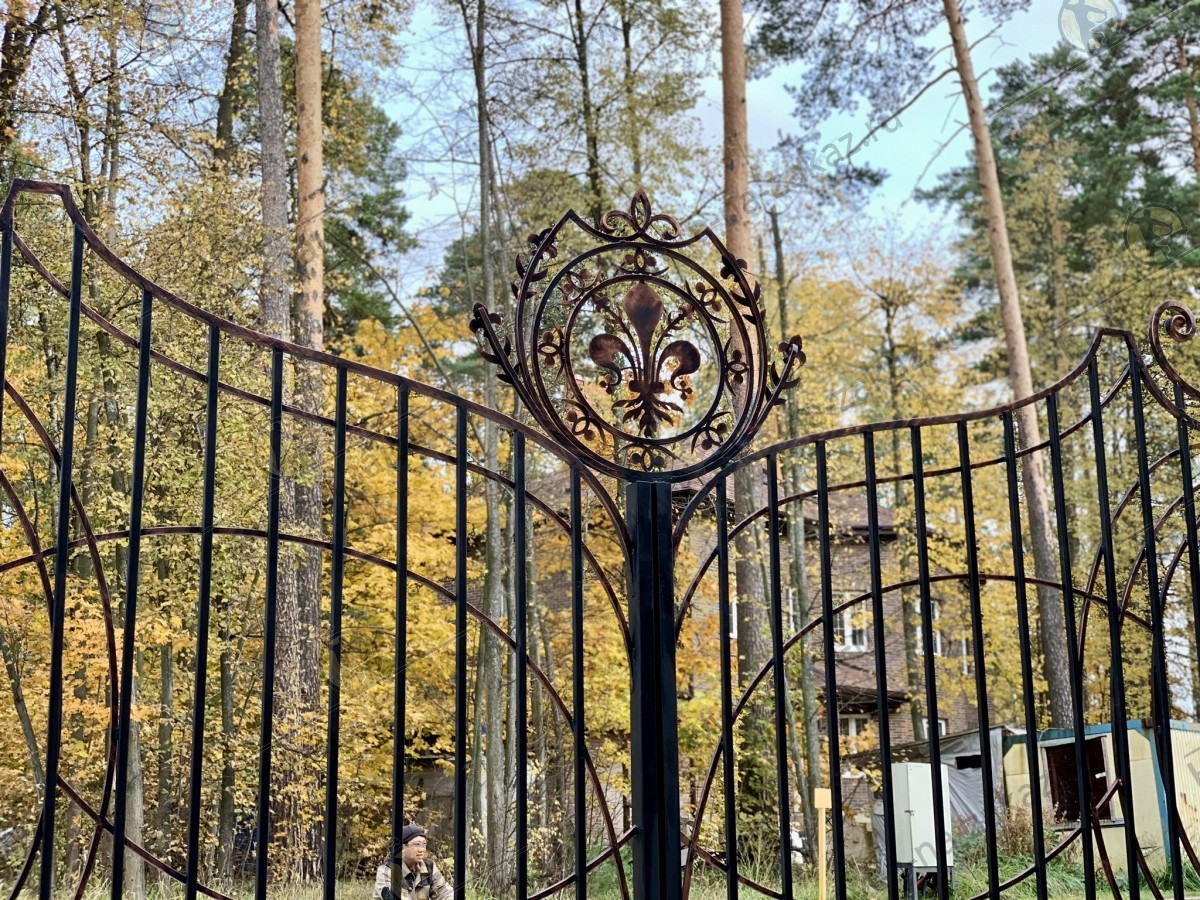 Распашные ворота, украшенные тосканской лилией, фото 5